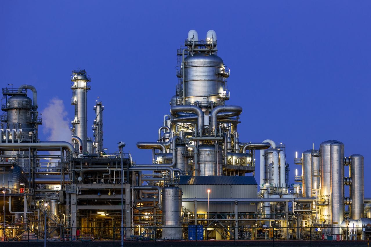 Refinery at dusk