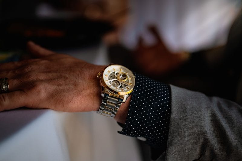 A luxury watch protected by jewelry insurance